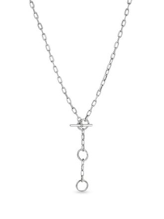 David Yurman Collana a catena con tre anelli - Argento