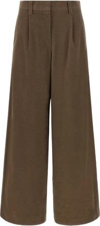 Brunello Cucinelli Dames, Broeken, Bruin, Maat: S