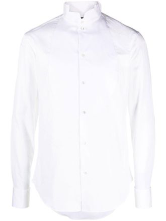 Emporio Armani wingtip-collar long sleeve shirt - men - Cotton - 39 - White