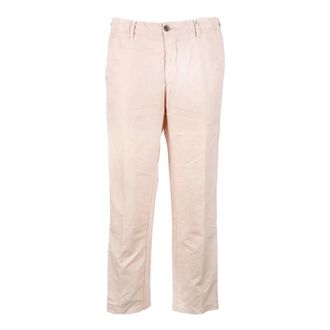 Myths Broeken, Heren, Roze, S, Linnen, Casual Linnen Blend Broek