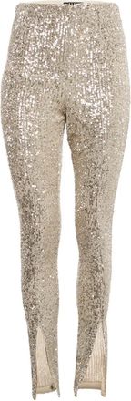 Rotate Pantaloni con paillettes - Toni neutri