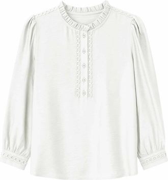 2-Biz Blouses - Dames - Blouses - Wit - L - Overhemden
