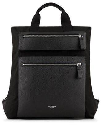 Giorgio Armani Rugzak met logoprint - Zwart
