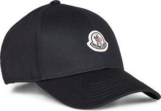 Moncler Mens Baseball Cap Cotton Gabardine Black Hat