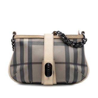 Burberry Pre-owned Burberry Smoked Check Coated Canvas Crossbody ITEFFSRL814FIR