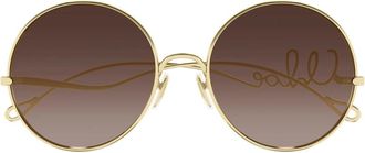 Chlo&eacute; Oversized Ronde Zonnebril - unisex - Zonnebrillen - Geel - ONE Size - Nylon - Accessoires