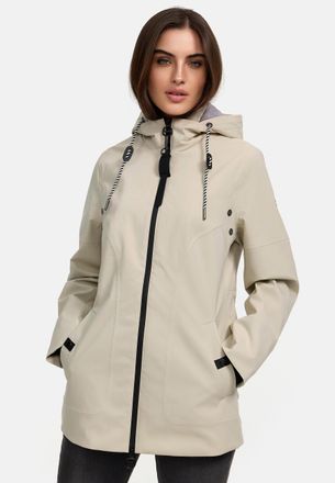 Manisa Regenjacke MANISA, Damen, Gr. 38, beige (sand), Obermaterial: 100% Polyester. Futter: 100% Polyester, unifarben, regular fit h&uuml;ftbedeckend, ohne Aussc