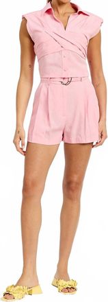 En Saison Bethany Pleated Shorts In Pink