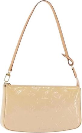 Louis Vuitton Pre-owned Leren Schoudertas - Dames - Vintage Schoudertas - Beige - ONE Size - Leer - Vintage