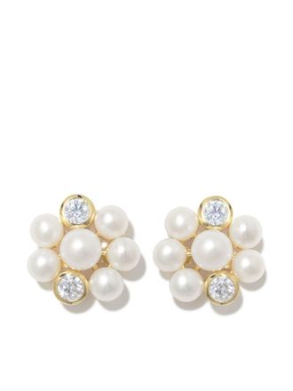 Completedworks 18kt gold-plated Lightdrops pearl and zirconia earrings
