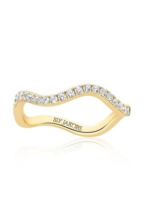 Sif Jakobs Jewellery Ring Ellera Waves in 18K Gold Plated at Nordstrom, Size 8.5