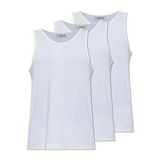 CDLP Pack de tres camisetas de tirantes acanaladas - Tops - Hombre - Blanco - 2XL