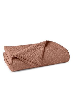 Coyuchi Pebbled Handstitched Organic Cotton Quilt in Praline at Nordstrom, Size Full