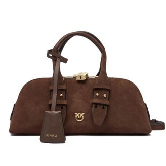 Pinko Pinko, Dames, Tassen, Bruin, Maat: ONE Size Katoen
