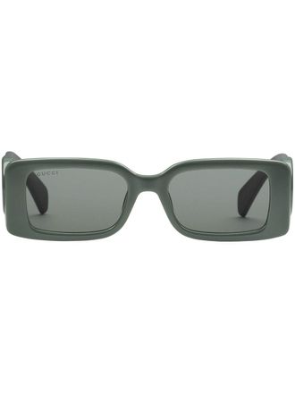 Gucci rectangular interlocking G logo sunglasses - Grey