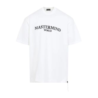 MASTERMIND WORLD Noise Logo S/S T-shirt - Heren - Tops - Wit - Maat: M Katoen