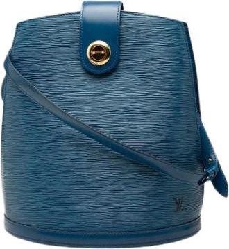 Louis Vuitton Pre-owned Cluny Bucket Bag - Dames - Vintage Tas - Blauw - ONE Size - Leer - Vintage