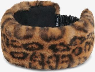 Apparis Stirnband aus Pl&uuml;sch mit Leopardenprint Eleni