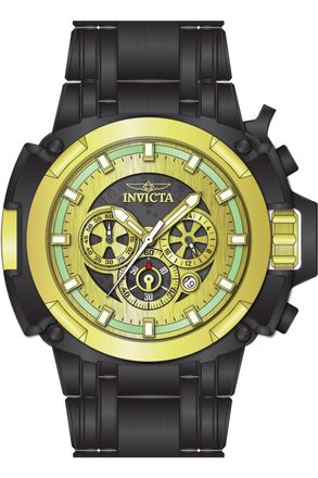 Invicta Coalition Forces 49774 Heren Horloge - Quartz Uurwerk - Roestvrij Staal met gouden Wijzerplaat - 60mm