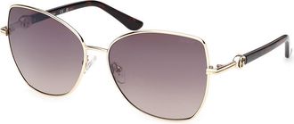 Guess GU00259 32G Womens Sunglasses Gold Size 59