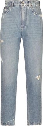 Dolce & Gabbana Blauwe Jeans - Dames - Slim Fit Jeans - Blauw - M - Katoen - Jeans
