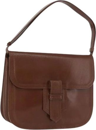 Saint Laurent Pre-owned Shoulder Bags, female, Brown, Size: ONE SIZE Pre-owned Leather Shoulder Bag
