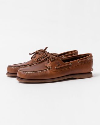 Timberland Mens Classic 2-Eye Boat Shoe - Brown Leather - Size UK 9