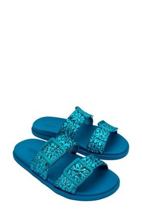 Melissa Lust Slide Sandal in Blue/Metallic Blue at Nordstrom Rack, Size 6