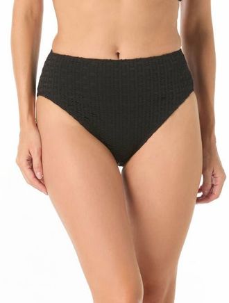 Carmen Marc Valvo Crochet High Waist Bottom in Black at Nordstrom, Size X-Small