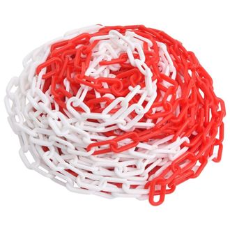 vidaXL Cadenas De Advertencia Pl&aacute;stico Rojo Y Blanco 100 M &Oslash;8 Mm Vidaxl