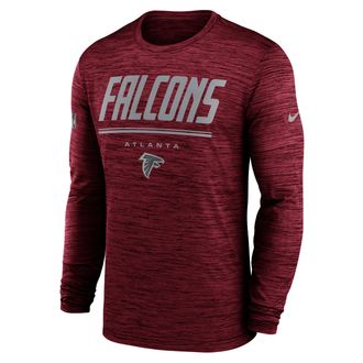 Nike Atlanta Falcons Sideline Team Issue Velocity Nike Mens Dri-FIT NFL Long-Sleeve T-Shirt in Red | 02EQ6DL96-CH4