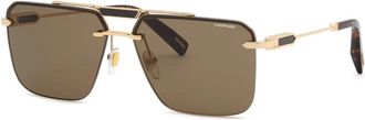 Chopard Brown Navigator Mens Sunglasses SCHM11 300K 63