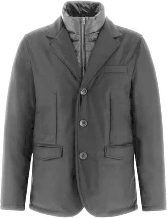 Herno Blazer in New Business Membranated - Heren - Blazers - Grijs - XL - Leer - Jassen