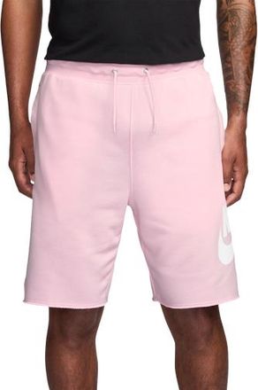 Nike Mens Club Alumni FT Shorts - Pink/Pink Size XXL