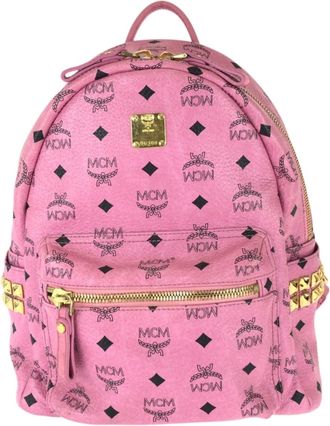 MCM Mcm Pink Leather Backpack (Pre-Owned)
