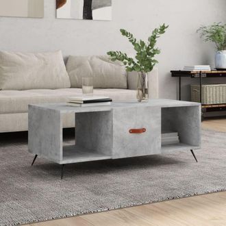 vidaXL Coffee Table Concrete Grey 102x50x40 cm Engineered Wood vidaXL