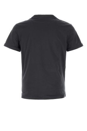 Prada Mens Graphite Cotton T-Shirt Piombo Exterior
