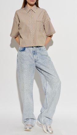 Rag & Bone Striped Shirt, Womens, Beige