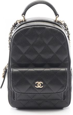 Chanel Black Leather Backpack (Pre-Owned)