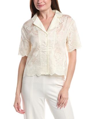 Vince Camuto Relaxed Collat Button Front Blouse