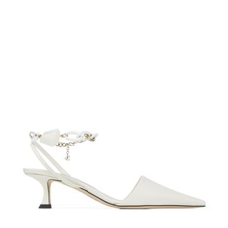 Jimmy Choo London Womens Rue 50 Latte Slingback Heels, Brand Size 35.5 ( US Size 5.5 )