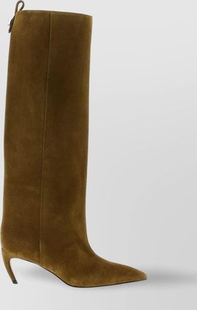 The Attico lea suede knee-high kitten heel boots