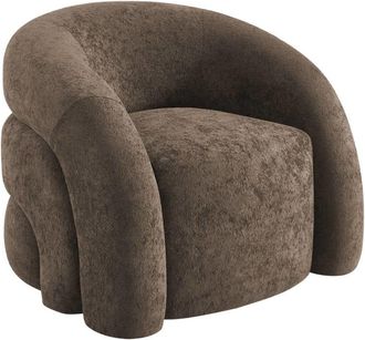 Sweeek Sill&oacute;n org&aacute;nico de tela, marr&oacute;n
