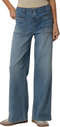 Kut from the Kloth Meg Patch Pocket High Waist Ankle Wide Leg Jeans in Queenly at Nordstrom, Size 14