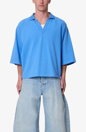 mnml Wide Short Sleeve Polo Shirt in Light Blue at Nordstrom, Size Xx-Large