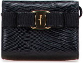 Ferragamo Black Leather Pouch (Pre-Owned)