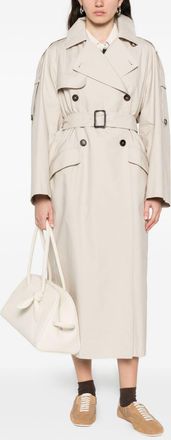 Max Mara Womens Trench Coat The Cube Natural Cotton & Raincoats