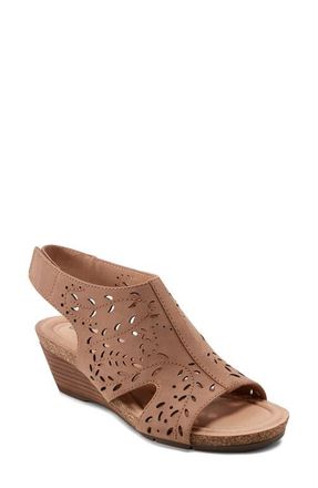 Earth Halin Wedge Sandal in Medium Brown at Nordstrom, Size 7.5
