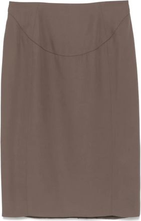 Saint Laurent Gonna a matita anni 2000 - Marrone