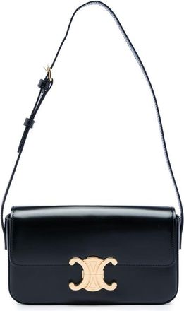 Celine Pre-owned Celine Shiny Calfskin Triomphe Claude Shoulder Bag Ladies WJNFIA8RXYXGLOY3